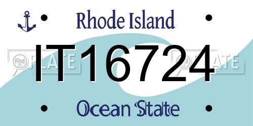 IT16724 Rhode Island License Plate