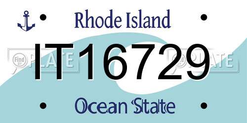 IT16729 Rhode Island License Plate