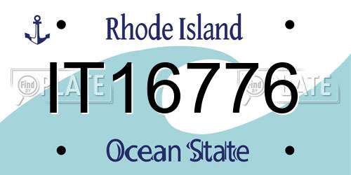 IT16776 Rhode Island License Plate