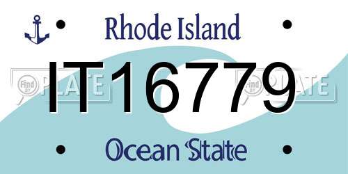 IT16779 Rhode Island License Plate