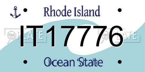 IT17776 Rhode Island License Plate