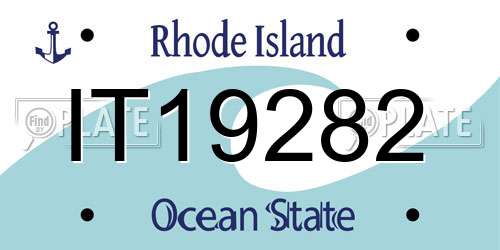 IT19282 Rhode Island License Plate
