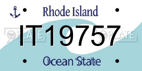 IT19757 Rhode Island License Plate