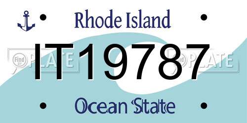 IT19787 Rhode Island License Plate