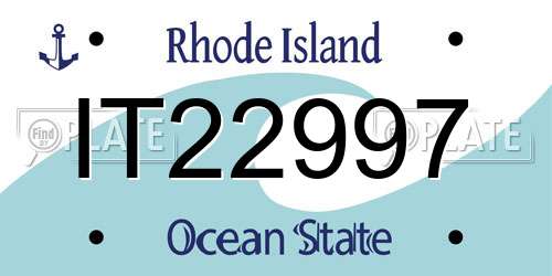 IT22997 Rhode Island License Plate