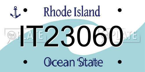 IT23060 Rhode Island License Plate