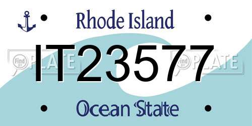 IT23577 Rhode Island License Plate