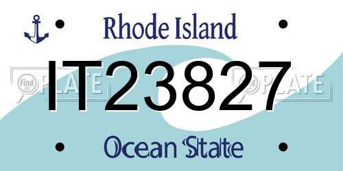 IT23827 Rhode Island License Plate