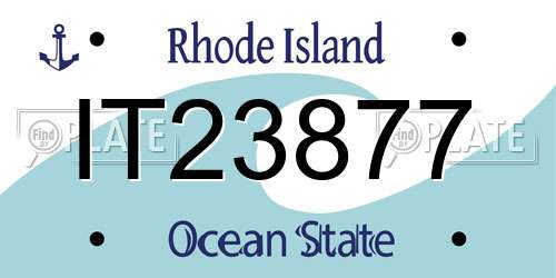IT23877 Rhode Island License Plate