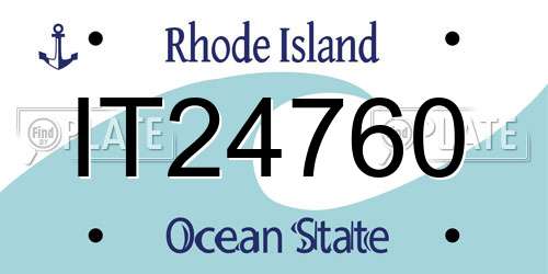 IT24760 Rhode Island License Plate