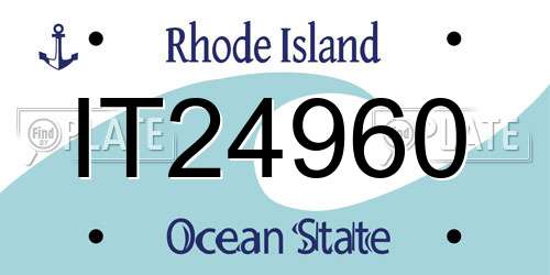 IT24960 Rhode Island License Plate