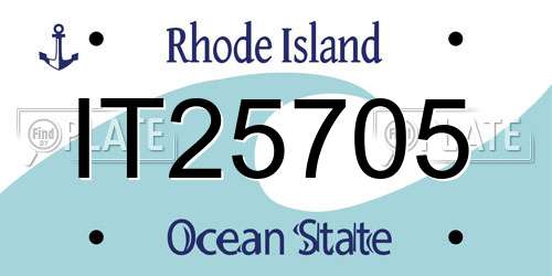 IT25705 Rhode Island License Plate