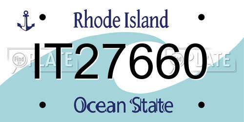 IT27660 Rhode Island License Plate