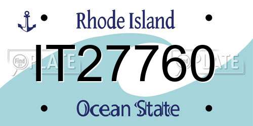 IT27760 Rhode Island License Plate