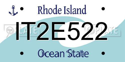 IT2E522 Rhode Island License Plate