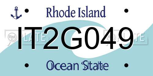 IT2G049 Rhode Island License Plate