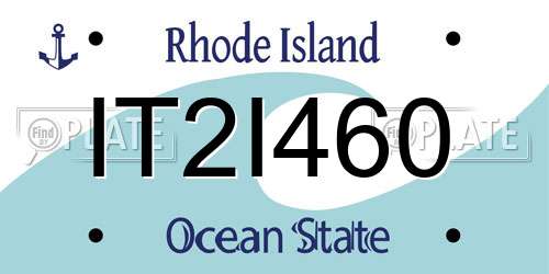IT2I460 Rhode Island License Plate