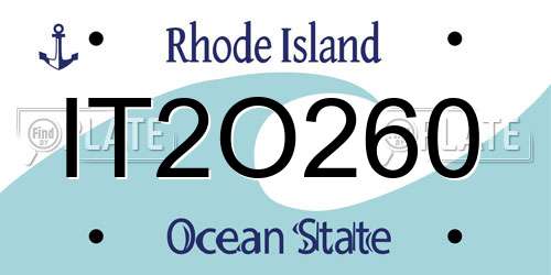 IT2O260 Rhode Island License Plate
