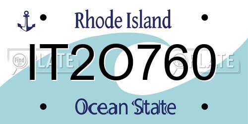 IT2O760 Rhode Island License Plate