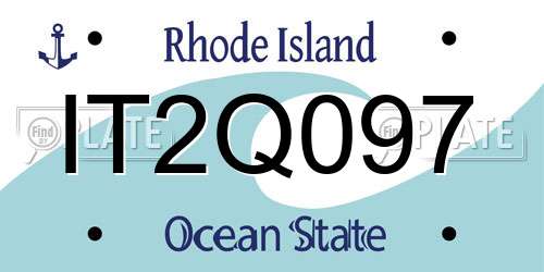 IT2Q097 Rhode Island License Plate
