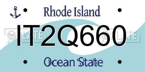 IT2Q660 Rhode Island License Plate