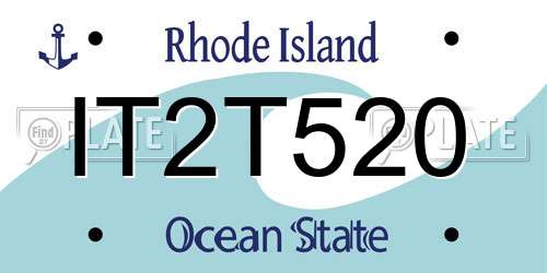 IT2T520 Rhode Island License Plate