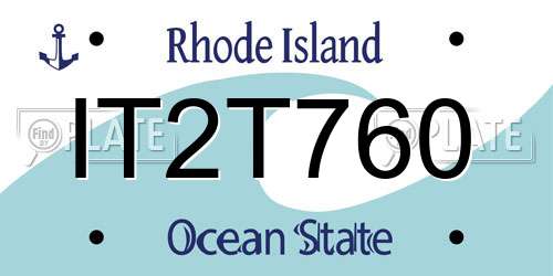 IT2T760 Rhode Island License Plate