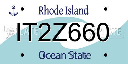 IT2Z660 Rhode Island License Plate