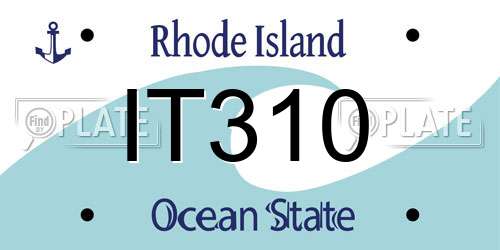 IT310 Rhode Island License Plate