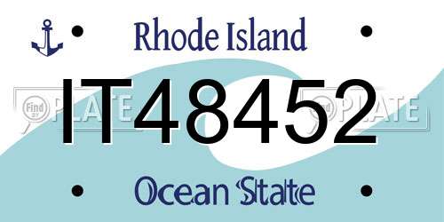 IT48452 Rhode Island License Plate