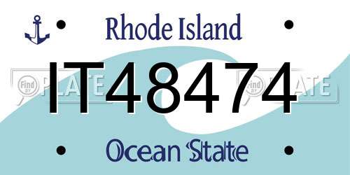 IT48474 Rhode Island License Plate