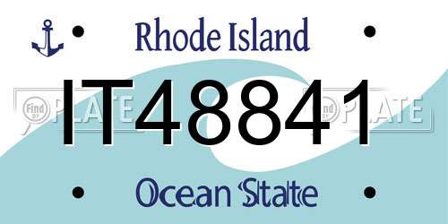 IT48841 Rhode Island License Plate