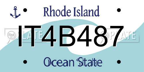 IT4B487 Rhode Island License Plate