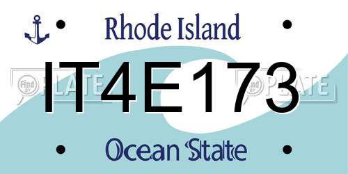 IT4E173 Rhode Island License Plate