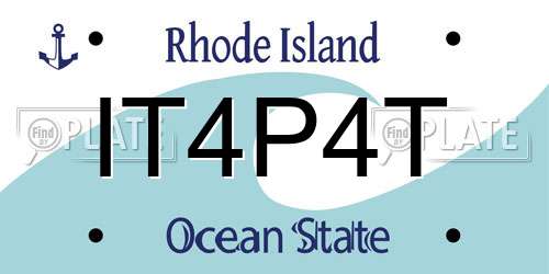 IT4P4T Rhode Island License Plate