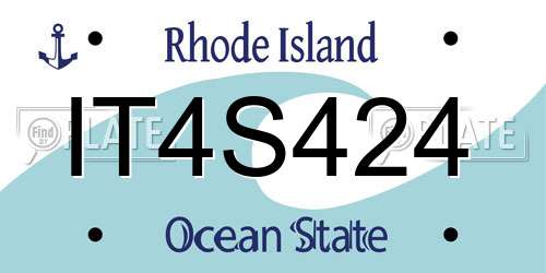 IT4S424 Rhode Island License Plate