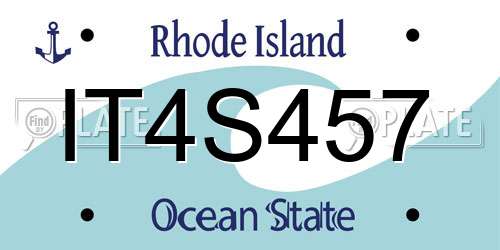IT4S457 Rhode Island License Plate
