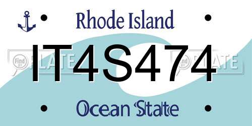 IT4S474 Rhode Island License Plate