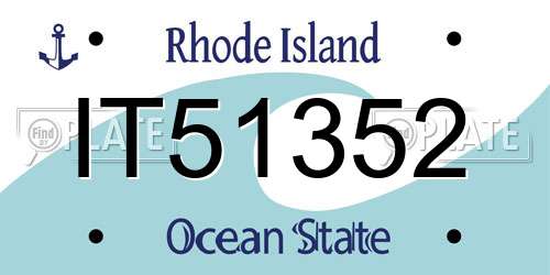 IT51352 Rhode Island License Plate
