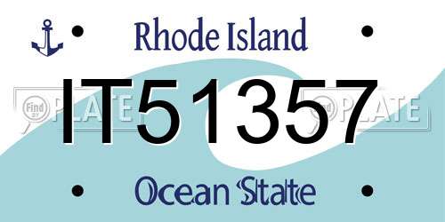 IT51357 Rhode Island License Plate