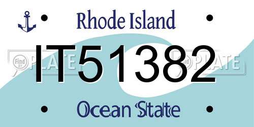 IT51382 Rhode Island License Plate