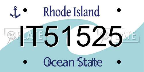 IT51525 Rhode Island License Plate