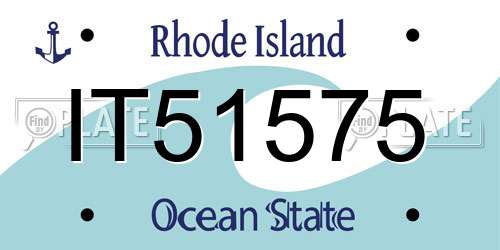IT51575 Rhode Island License Plate