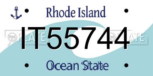 IT55744 Rhode Island License Plate