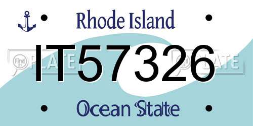 IT57326 Rhode Island License Plate
