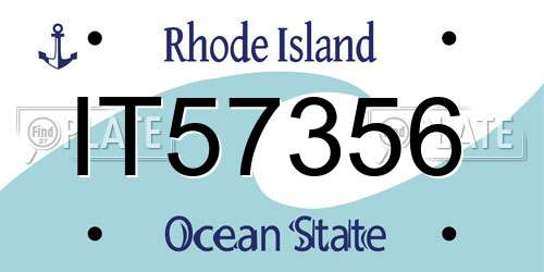 IT57356 Rhode Island License Plate