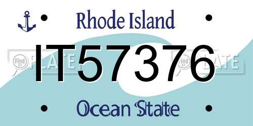 IT57376 Rhode Island License Plate