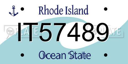 IT57489 Rhode Island License Plate