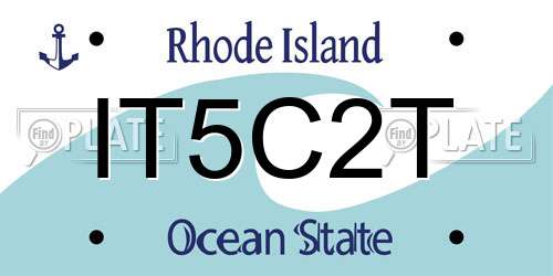 IT5C2T Rhode Island License Plate