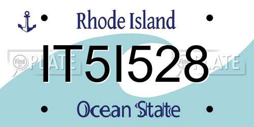 IT5I528 Rhode Island License Plate